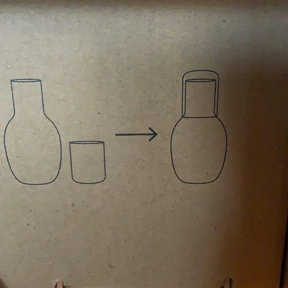 Rae Dunn water carafe set - Picture 4 of 7